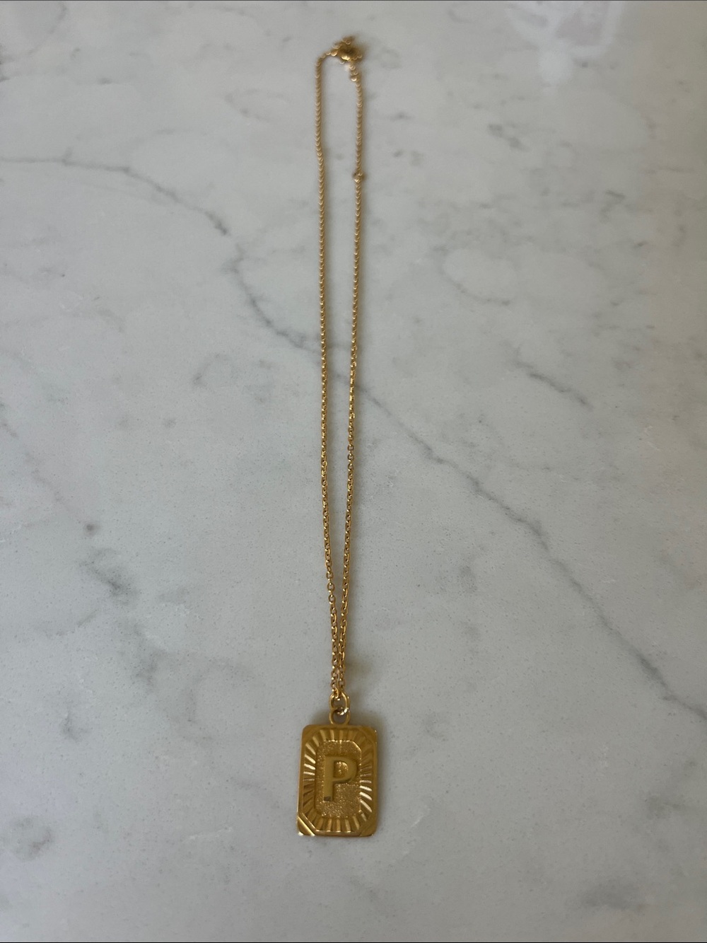 Gold Initial P Pendant Necklace - Women's Jewelry